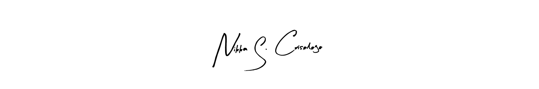 Arty Signature is a professional signature style that is perfect for those who want to add a touch of class to their signature. It is also a great choice for those who want to make their signature more unique. Get Nikka S. Crisologo name to fancy signature for free. Nikka S. Crisologo signature style 8 images and pictures png