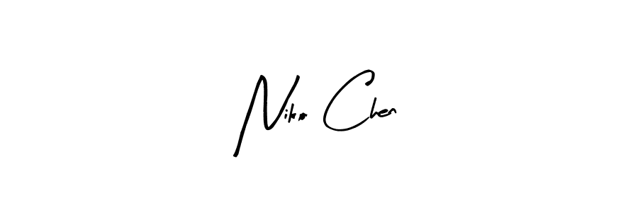 Make a beautiful signature design for name Niko Chen. With this signature (Arty Signature) style, you can create a handwritten signature for free. Niko Chen signature style 8 images and pictures png