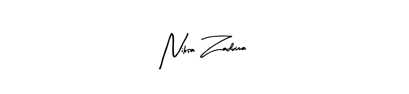 Arty Signature is a professional signature style that is perfect for those who want to add a touch of class to their signature. It is also a great choice for those who want to make their signature more unique. Get Niksa Zadrima name to fancy signature for free. Niksa Zadrima signature style 8 images and pictures png