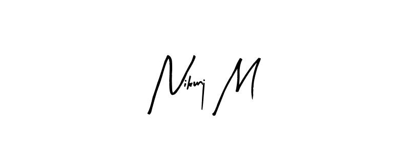 How to Draw Nikunj M signature style? Arty Signature is a latest design signature styles for name Nikunj M. Nikunj M signature style 8 images and pictures png