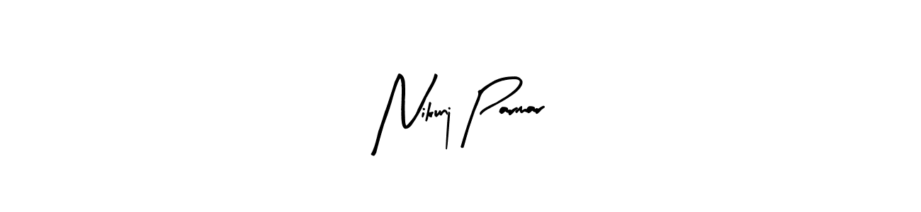 Nikunj Parmar stylish signature style. Best Handwritten Sign (Arty Signature) for my name. Handwritten Signature Collection Ideas for my name Nikunj Parmar. Nikunj Parmar signature style 8 images and pictures png