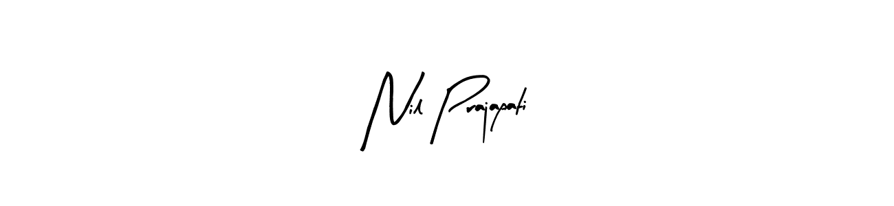 How to make Nil Prajapati name signature. Use Arty Signature style for creating short signs online. This is the latest handwritten sign. Nil Prajapati signature style 8 images and pictures png