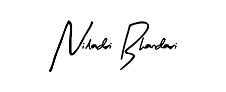 The Arty Signature typeface gives name Niladri Bhandari a refined look. Suitable for certificates, diplomas, and official verification. Niladri Bhandari signature style 8 images and pictures png