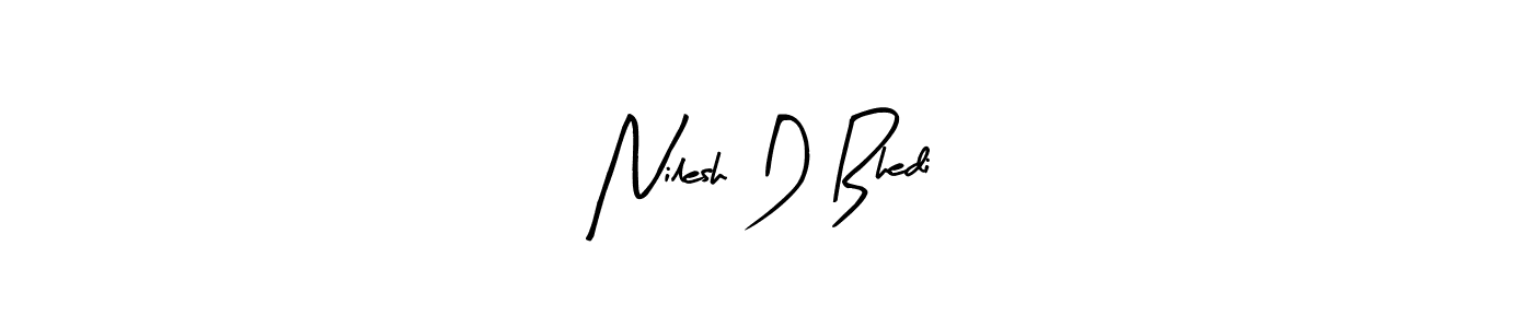 Use a signature maker to create a handwritten signature online. With this signature software, you can design (Arty Signature) your own signature for name Nilesh D Bhedi. Nilesh D Bhedi signature style 8 images and pictures png