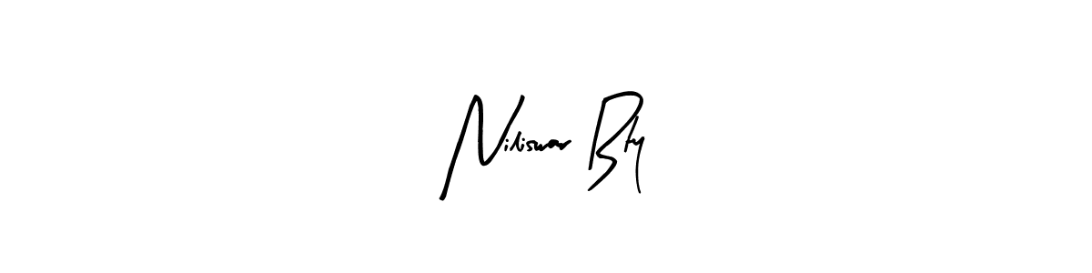 You should practise on your own different ways (Arty Signature) to write your name (Niliswar Bty) in signature. don't let someone else do it for you. Niliswar Bty signature style 8 images and pictures png