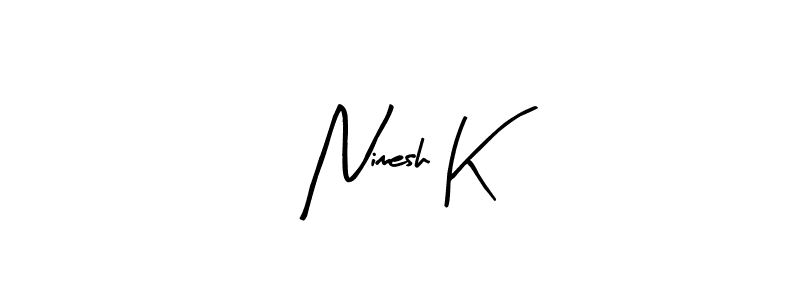 if you are searching for the best signature style for your name Nimesh K. so please give up your signature search. here we have designed multiple signature styles  using Arty Signature. Nimesh K signature style 8 images and pictures png