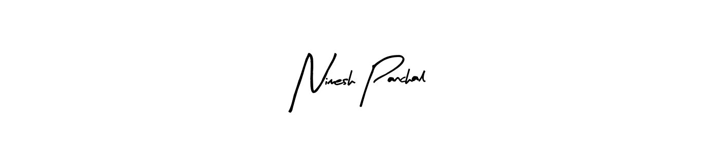 Use a signature maker to create a handwritten signature online. With this signature software, you can design (Arty Signature) your own signature for name Nimesh Panchal. Nimesh Panchal signature style 8 images and pictures png