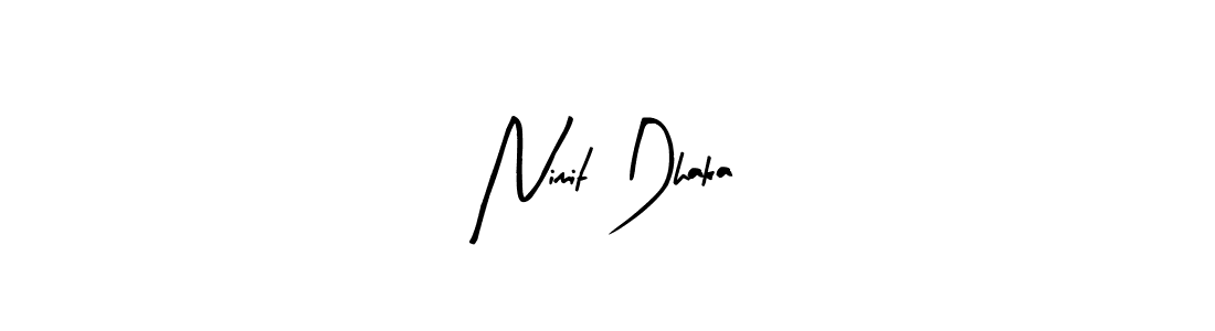 Nimit Dhaka stylish signature style. Best Handwritten Sign (Arty Signature) for my name. Handwritten Signature Collection Ideas for my name Nimit Dhaka. Nimit Dhaka signature style 8 images and pictures png