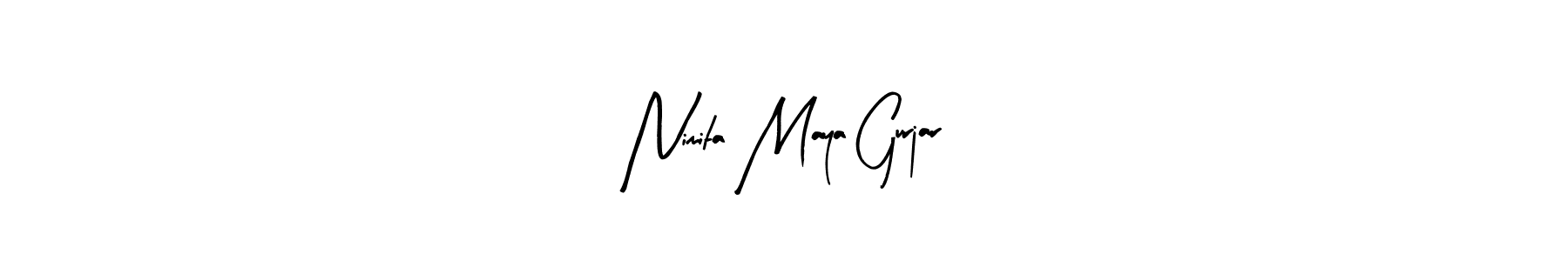 Similarly Arty Signature is the best handwritten signature design. Signature creator online .You can use it as an online autograph creator for name Nimita Maya Gurjar. Nimita Maya Gurjar signature style 8 images and pictures png