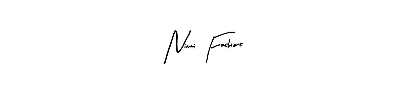 Design your own signature with our free online signature maker. With this signature software, you can create a handwritten (Arty Signature) signature for name Nimmi Fashions. Nimmi Fashions signature style 8 images and pictures png