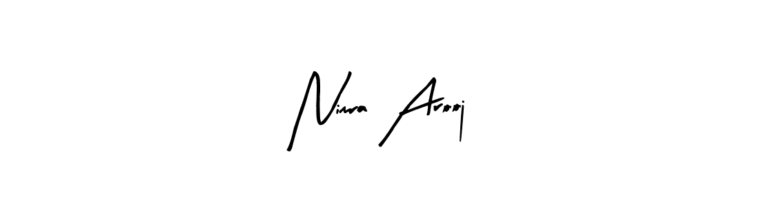 Nimra Arooj stylish signature style. Best Handwritten Sign (Arty Signature) for my name. Handwritten Signature Collection Ideas for my name Nimra Arooj. Nimra Arooj signature style 8 images and pictures png