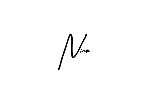 Nina  stylish signature style. Best Handwritten Sign (Arty Signature) for my name. Handwritten Signature Collection Ideas for my name Nina . Nina  signature style 8 images and pictures png