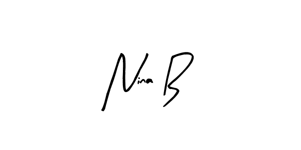 It looks lik you need a new signature style for name Nina B. Design unique handwritten (Arty Signature) signature with our free signature maker in just a few clicks. Nina B signature style 8 images and pictures png