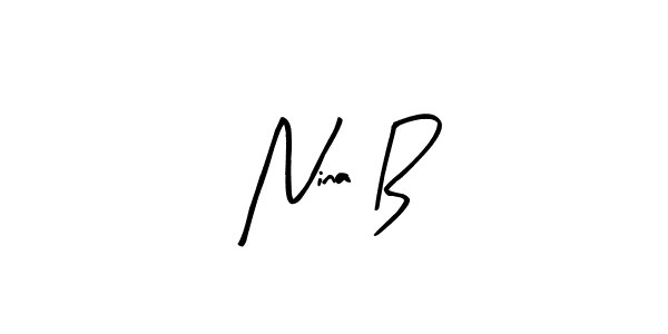 How to make Nina B signature? Arty Signature is a professional autograph style. Create handwritten signature for Nina B name. Nina B signature style 8 images and pictures png
