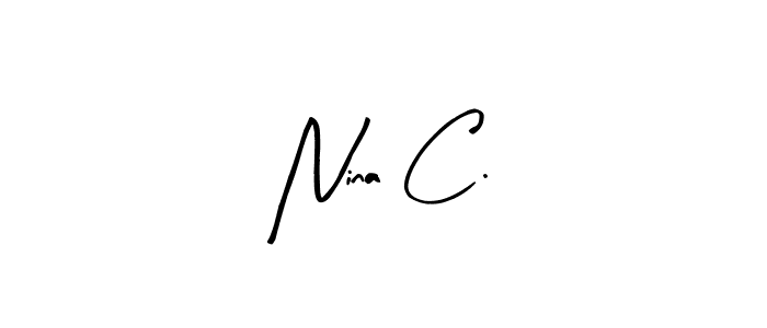 Arty Signature is a professional signature style that is perfect for those who want to add a touch of class to their signature. It is also a great choice for those who want to make their signature more unique. Get Nina C. name to fancy signature for free. Nina C. signature style 8 images and pictures png