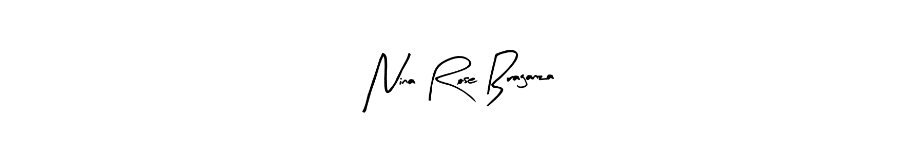 Make a beautiful signature design for name Nina Rose Braganza. With this signature (Arty Signature) style, you can create a handwritten signature for free. Nina Rose Braganza signature style 8 images and pictures png