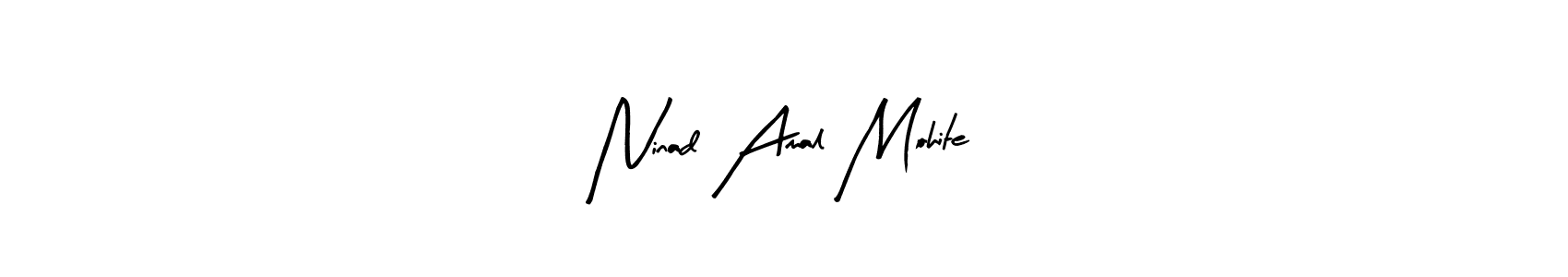 You should practise on your own different ways (Arty Signature) to write your name (Ninad Amal Mohite) in signature. don't let someone else do it for you. Ninad Amal Mohite signature style 8 images and pictures png