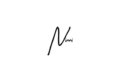 Arty Signature is a professional signature style that is perfect for those who want to add a touch of class to their signature. It is also a great choice for those who want to make their signature more unique. Get Ninni name to fancy signature for free. Ninni signature style 8 images and pictures png