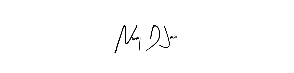 How to make Niraj D Jain name signature. Use Arty Signature style for creating short signs online. This is the latest handwritten sign. Niraj D Jain signature style 8 images and pictures png