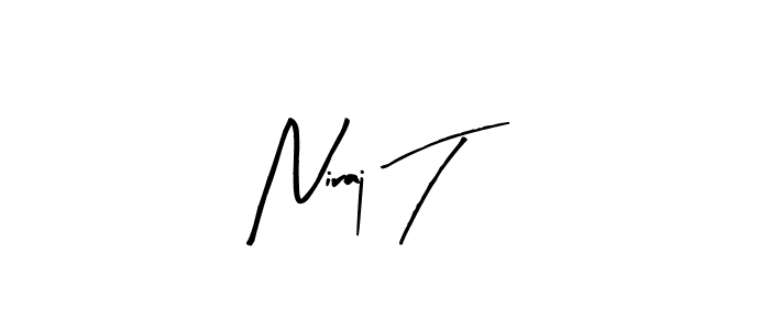 How to make Niraj T signature? Arty Signature is a professional autograph style. Create handwritten signature for Niraj T name. Niraj T signature style 8 images and pictures png
