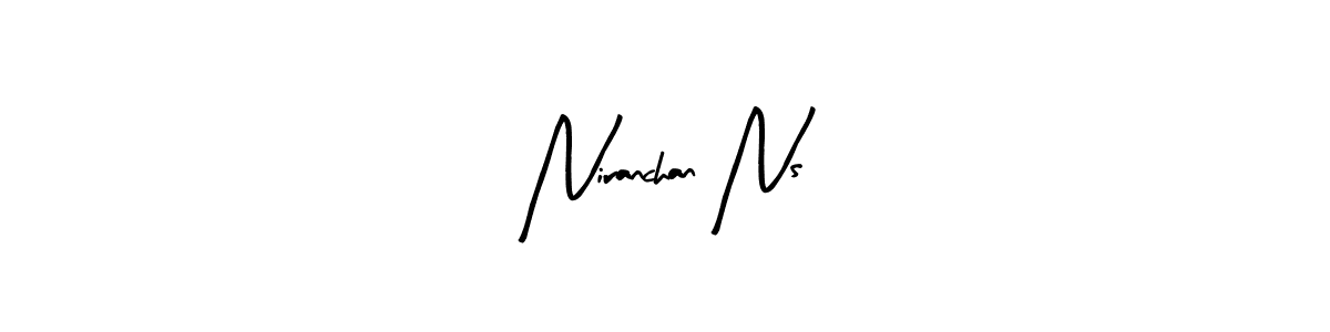 Use a signature maker to create a handwritten signature online. With this signature software, you can design (Arty Signature) your own signature for name Niranchan Ns. Niranchan Ns signature style 8 images and pictures png