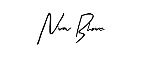 Practice writing Nirav Bhoire with the flow of Arty Signature lettering. A fantastic source of inspiration for developing your personal signature style. Nirav Bhoire signature style 8 images and pictures png