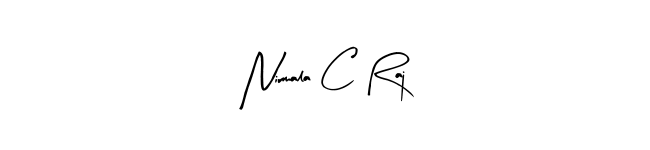 Use a signature maker to create a handwritten signature online. With this signature software, you can design (Arty Signature) your own signature for name Nirmala C Raj. Nirmala C Raj signature style 8 images and pictures png
