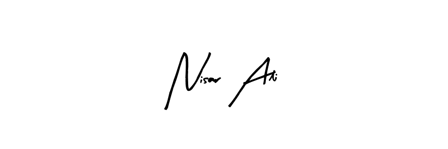 How to Draw Nisar Ali signature style? Arty Signature is a latest design signature styles for name Nisar Ali. Nisar Ali signature style 8 images and pictures png