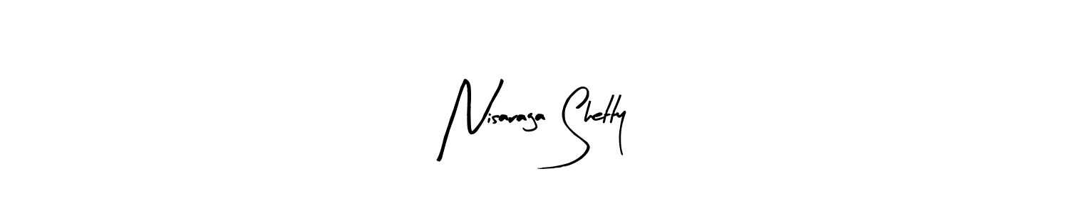 Similarly Arty Signature is the best handwritten signature design. Signature creator online .You can use it as an online autograph creator for name Nisaraga Shetty. Nisaraga Shetty signature style 8 images and pictures png