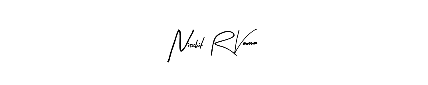 Make a beautiful signature design for name Nischit R Varma. With this signature (Arty Signature) style, you can create a handwritten signature for free. Nischit R Varma signature style 8 images and pictures png