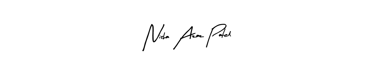 Create a beautiful signature design for name Nisha Azaz Patel. With this signature (Arty Signature) fonts, you can make a handwritten signature for free. Nisha Azaz Patel signature style 8 images and pictures png