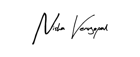 How to make Nisha Venugopal name signature. Use Arty Signature style for creating short signs online. This is the latest handwritten sign. Nisha Venugopal signature style 8 images and pictures png