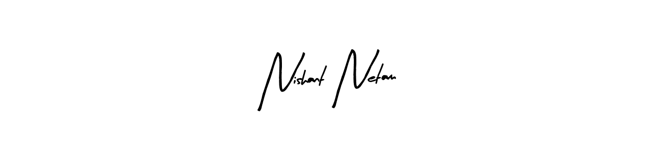 It looks lik you need a new signature style for name Nishant Netam. Design unique handwritten (Arty Signature) signature with our free signature maker in just a few clicks. Nishant Netam signature style 8 images and pictures png