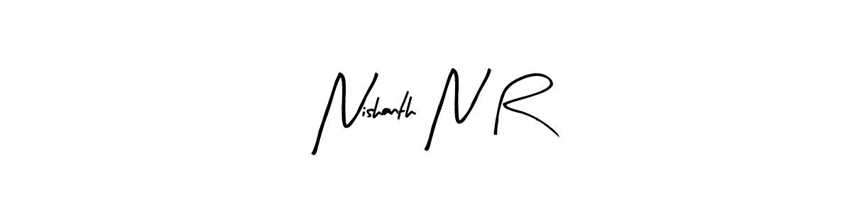 How to Draw Nishanth N R signature style? Arty Signature is a latest design signature styles for name Nishanth N R. Nishanth N R signature style 8 images and pictures png
