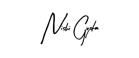 Use a signature maker to create a handwritten signature online. With this signature software, you can design (Arty Signature) your own signature for name Nishi Gupta. Nishi Gupta signature style 8 images and pictures png