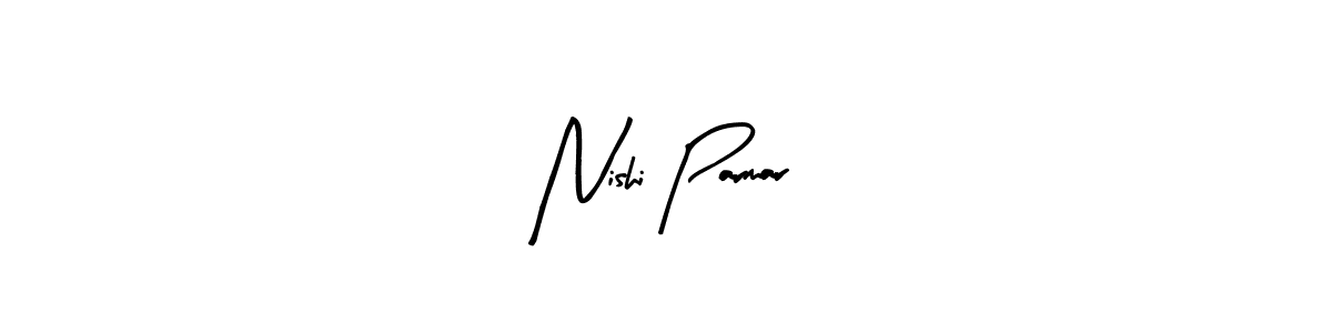 The best way (Arty Signature) to make a short signature is to pick only two or three words in your name. The name Nishi Parmar include a total of six letters. For converting this name. Nishi Parmar signature style 8 images and pictures png