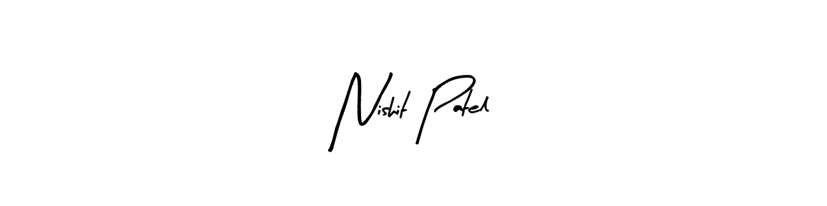 The best way (Arty Signature) to make a short signature is to pick only two or three words in your name. The name Nishit Patel include a total of six letters. For converting this name. Nishit Patel signature style 8 images and pictures png