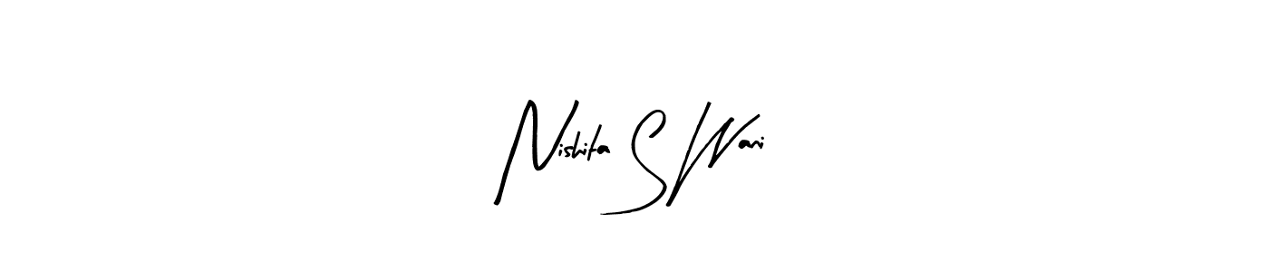 Best and Professional Signature Style for Nishita S Wani. Arty Signature Best Signature Style Collection. Nishita S Wani signature style 8 images and pictures png