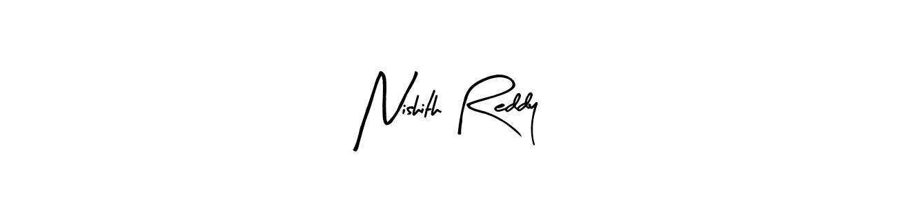 The best way (Arty Signature) to make a short signature is to pick only two or three words in your name. The name Nishith Reddy include a total of six letters. For converting this name. Nishith Reddy signature style 8 images and pictures png