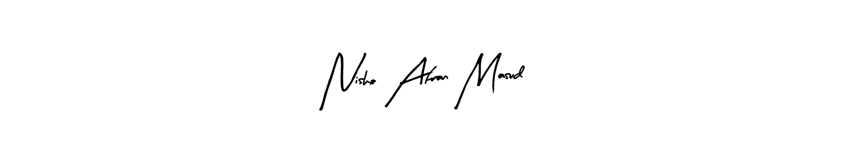 Create a beautiful signature design for name Nisho Afran Masud. With this signature (Arty Signature) fonts, you can make a handwritten signature for free. Nisho Afran Masud signature style 8 images and pictures png