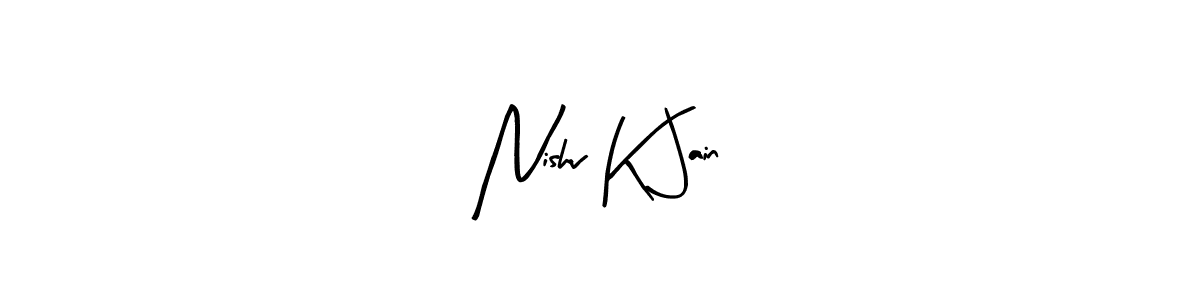 Create a beautiful signature design for name Nishv K Jain. With this signature (Arty Signature) fonts, you can make a handwritten signature for free. Nishv K Jain signature style 8 images and pictures png