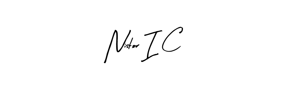 Design your own signature with our free online signature maker. With this signature software, you can create a handwritten (Arty Signature) signature for name Nistor I C. Nistor I C signature style 8 images and pictures png
