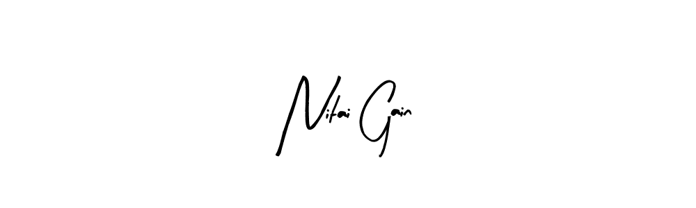 if you are searching for the best signature style for your name Nitai Gain. so please give up your signature search. here we have designed multiple signature styles  using Arty Signature. Nitai Gain signature style 8 images and pictures png