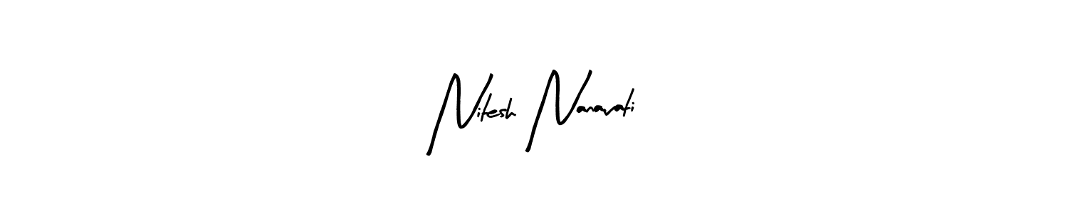 The best way (Arty Signature) to make a short signature is to pick only two or three words in your name. The name Nitesh Nanavati include a total of six letters. For converting this name. Nitesh Nanavati signature style 8 images and pictures png