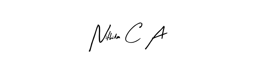 Make a beautiful signature design for name Nithila C A. Use this online signature maker to create a handwritten signature for free. Nithila C A signature style 8 images and pictures png