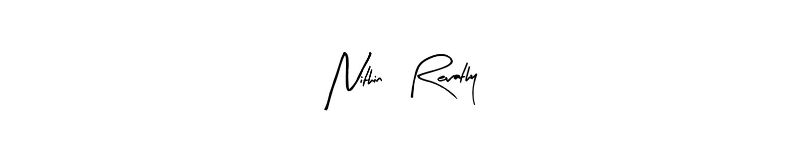 Also You can easily find your signature by using the search form. We will create Nithin   Revathy name handwritten signature images for you free of cost using Arty Signature sign style. Nithin   Revathy signature style 8 images and pictures png