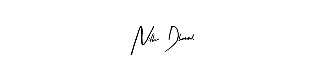 Also we have Nithin Dhumal name is the best signature style. Create professional handwritten signature collection using Arty Signature autograph style. Nithin Dhumal signature style 8 images and pictures png