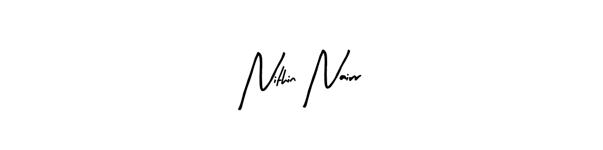 Design your own signature with our free online signature maker. With this signature software, you can create a handwritten (Arty Signature) signature for name Nithin Nairr. Nithin Nairr signature style 8 images and pictures png