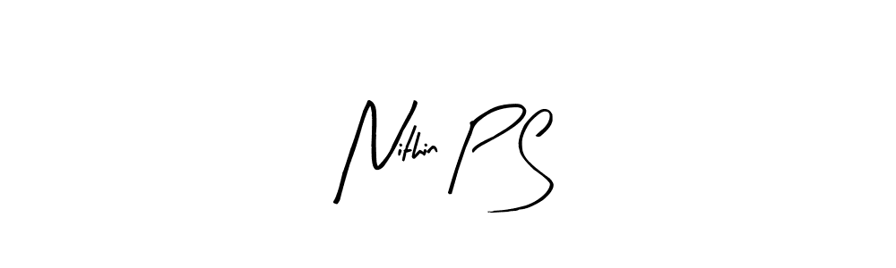 How to make Nithin P S name signature. Use Arty Signature style for creating short signs online. This is the latest handwritten sign. Nithin P S signature style 8 images and pictures png