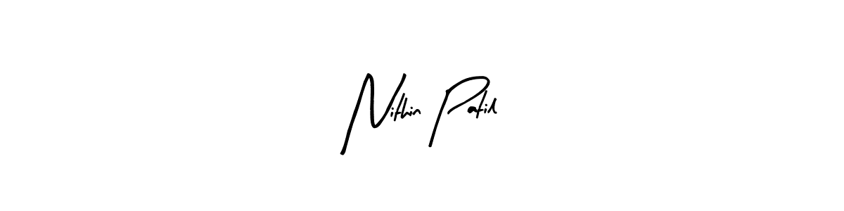Make a beautiful signature design for name Nithin Patil. Use this online signature maker to create a handwritten signature for free. Nithin Patil signature style 8 images and pictures png